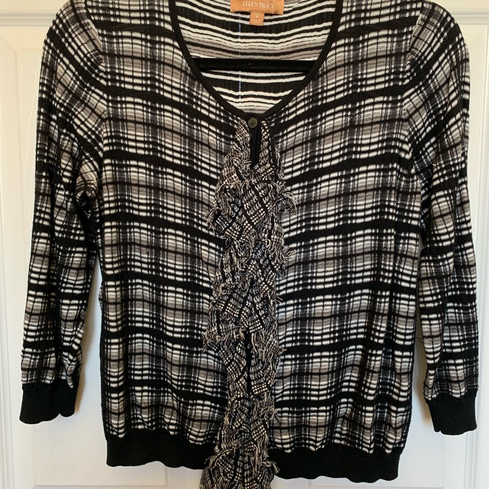 Ellen Tracy Ruffled Cardigan